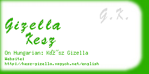 gizella kesz business card